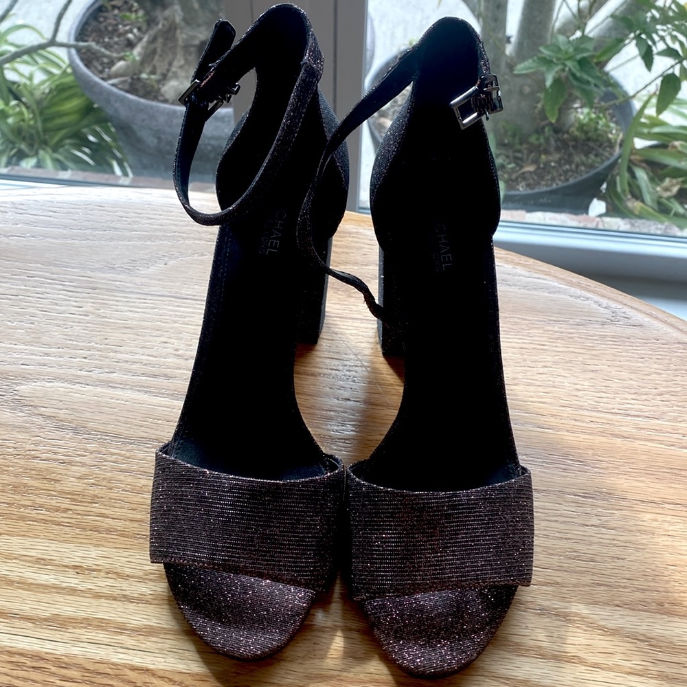MICHAEL Michael Kors Leela ankle strap heels.